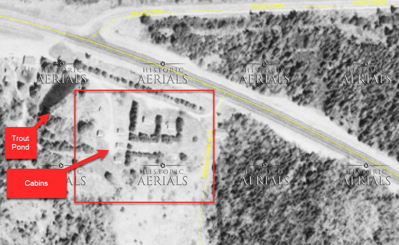 Starks Vacation Cabins - 1976 Aerial (newer photo)